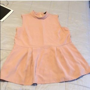 Ann Taylor Blush Pink Peplum Blouse NWOT Tank